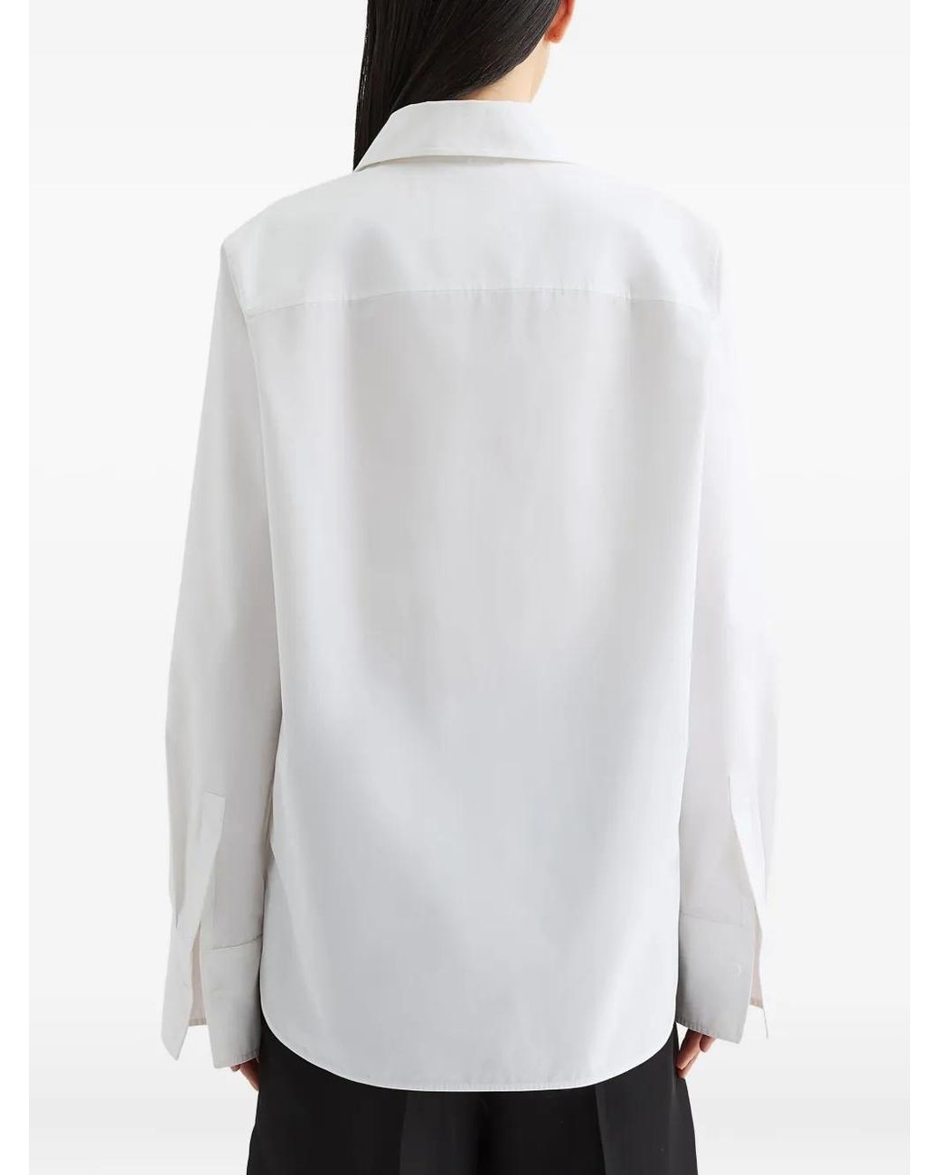 Jil Sander Popeline Blouse in het White