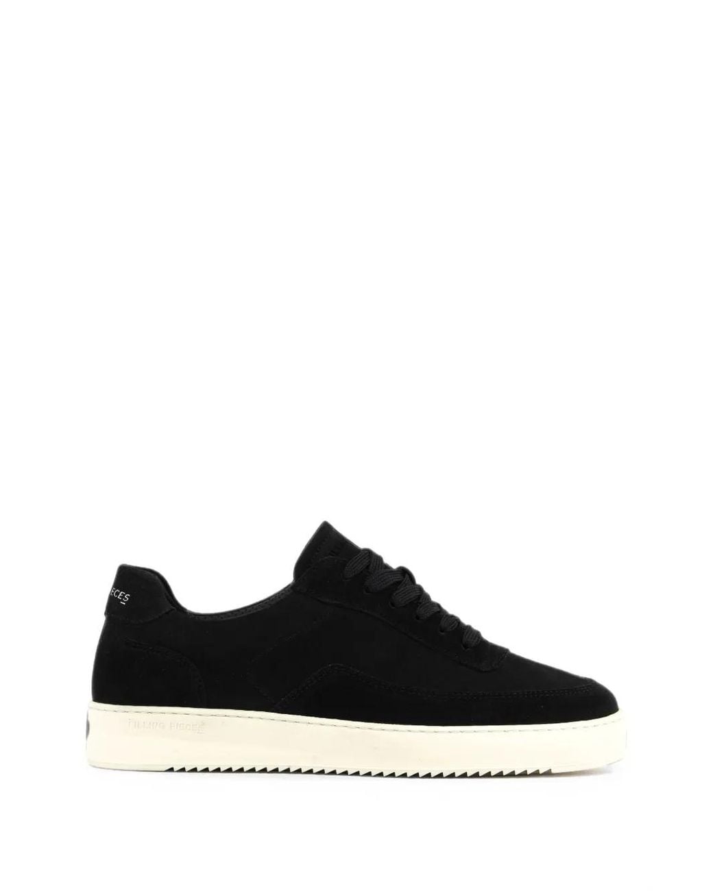 Filling Pieces Black Mondo Suede Low-Top Sneakers for men