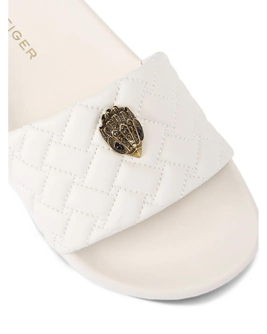 Kurt Geiger White Meena Eagle Slide