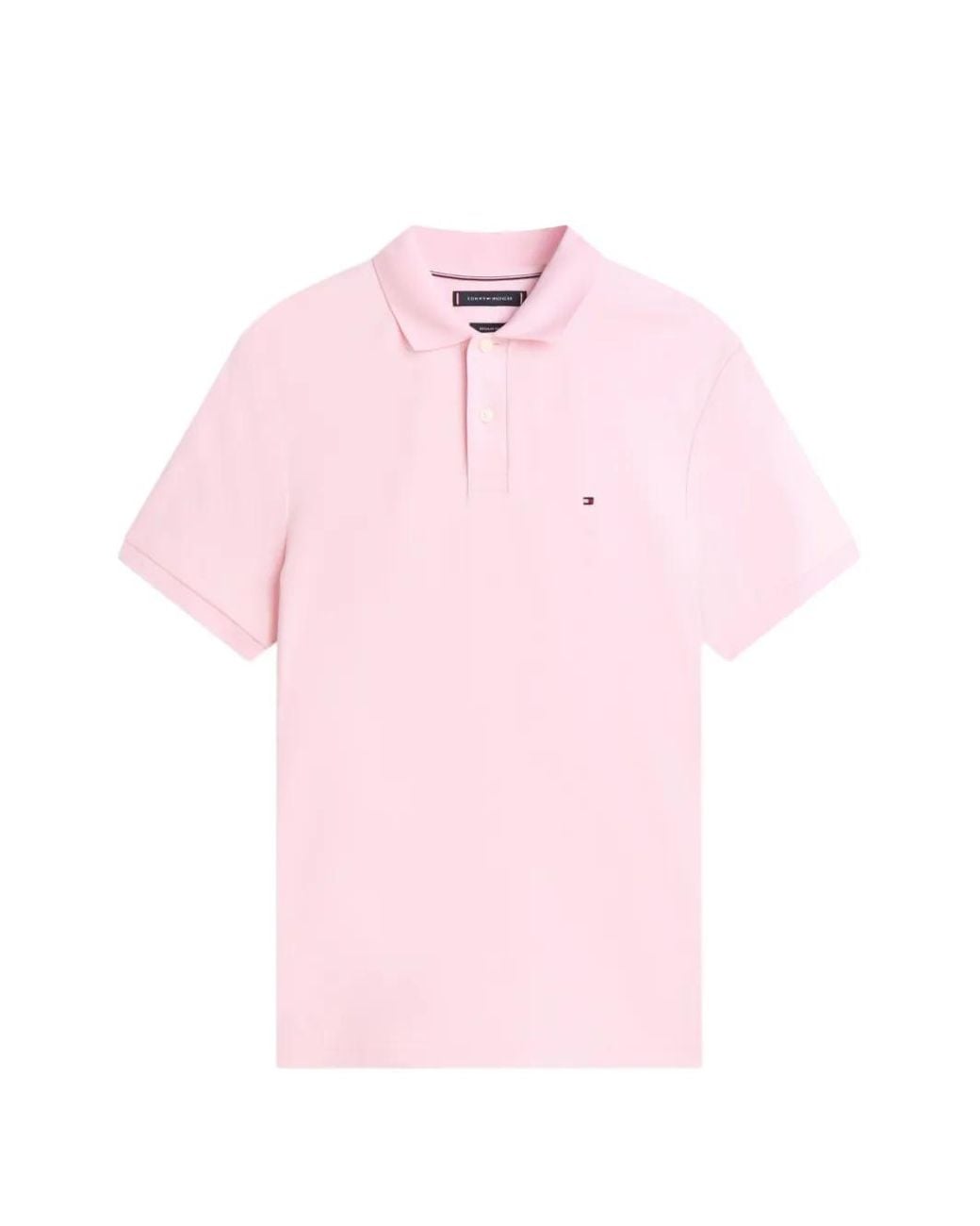 Tommy Hilfiger Pink Logo-Embroidered Cotton Polo Shirt for men