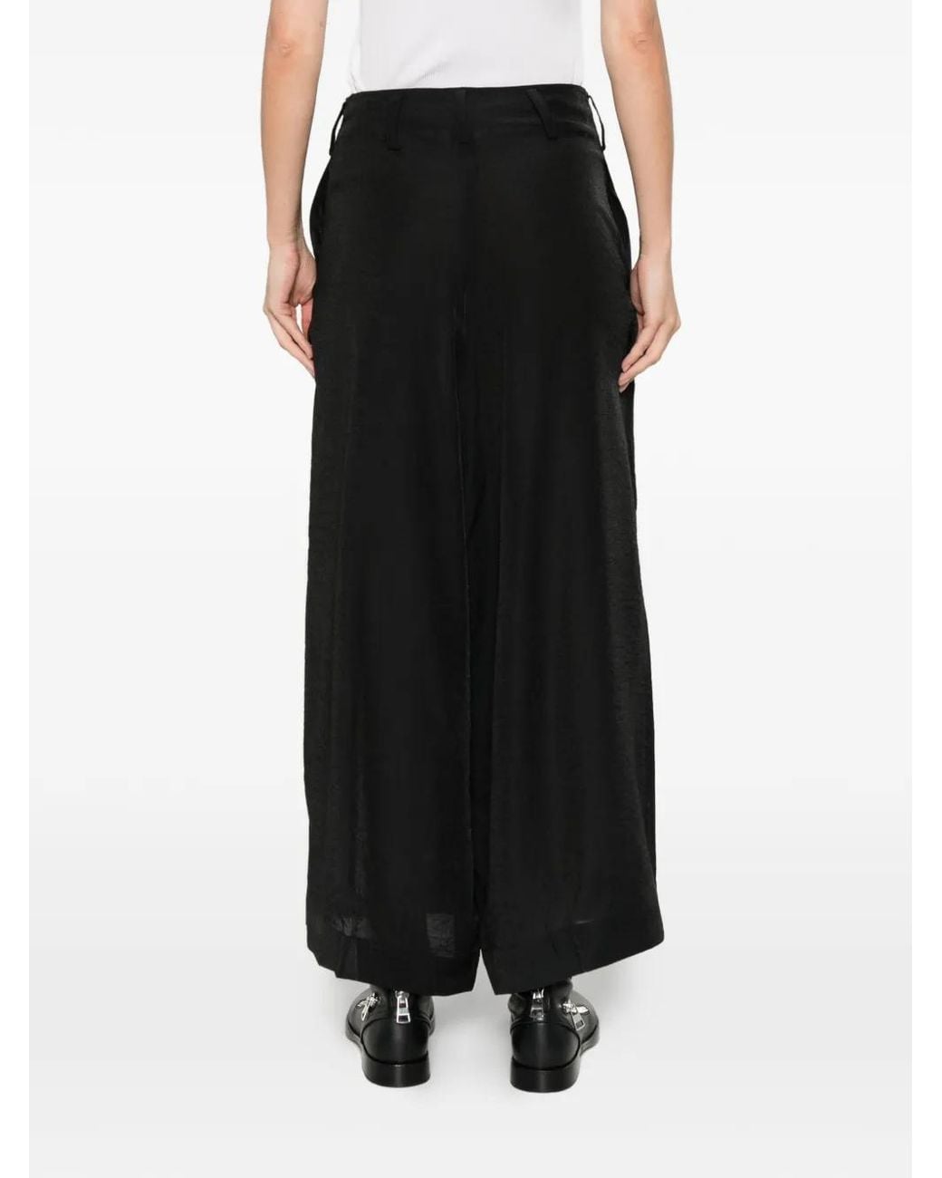 Y-3 Black Zip-Fastening Palazzo Pants