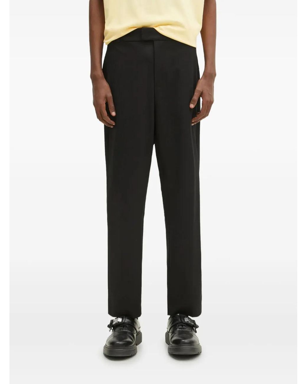 Represent Black Pleated Trousers for men