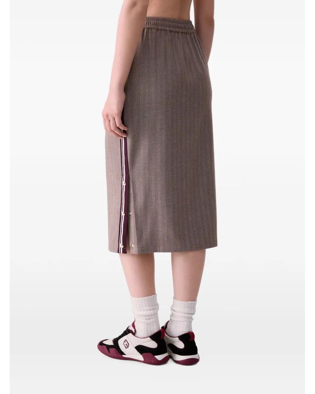 Liu Jo Natural Midi Skirt With Side Tape