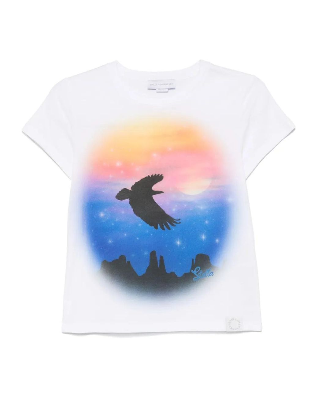Stella McCartney Blue Bird-Print T-Shirt