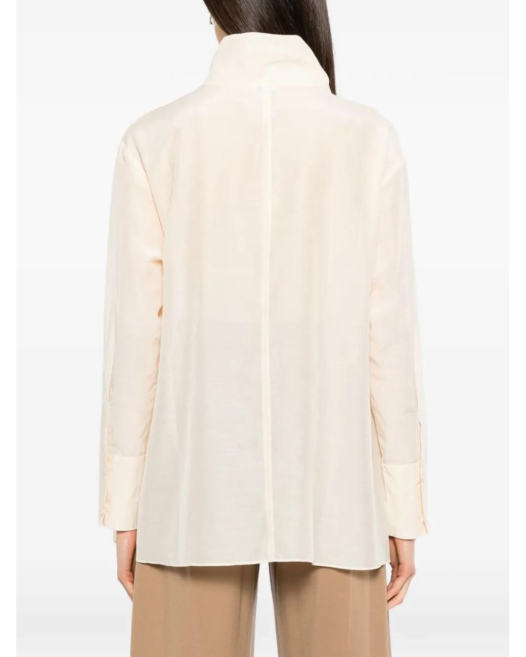 Camicia A Collo Alto di COTEMP in White