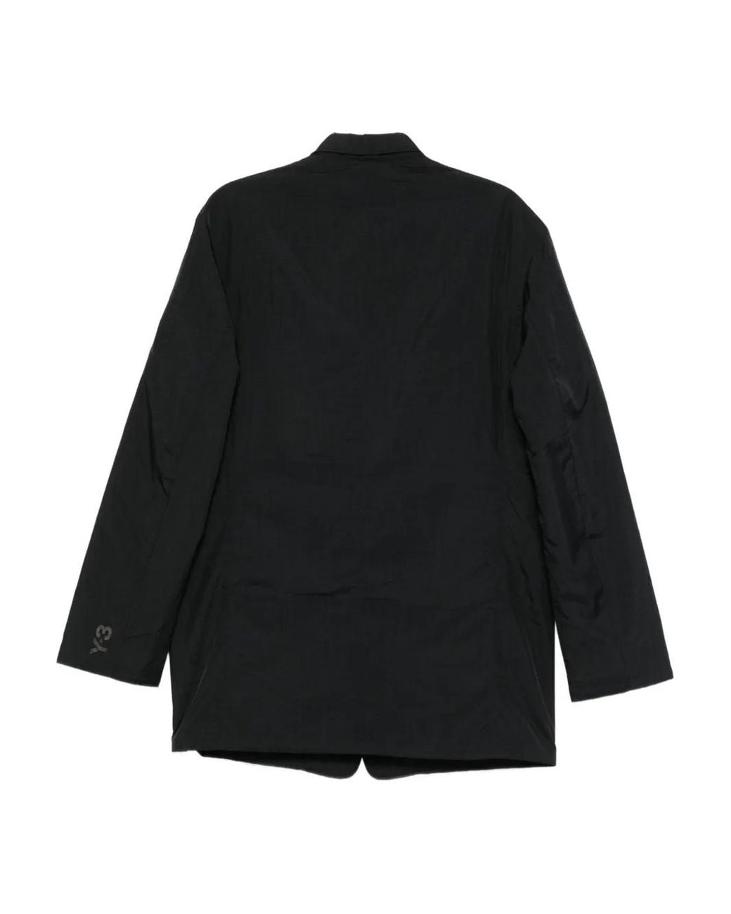 Y-3 Black Welt-Pockets Coat for men