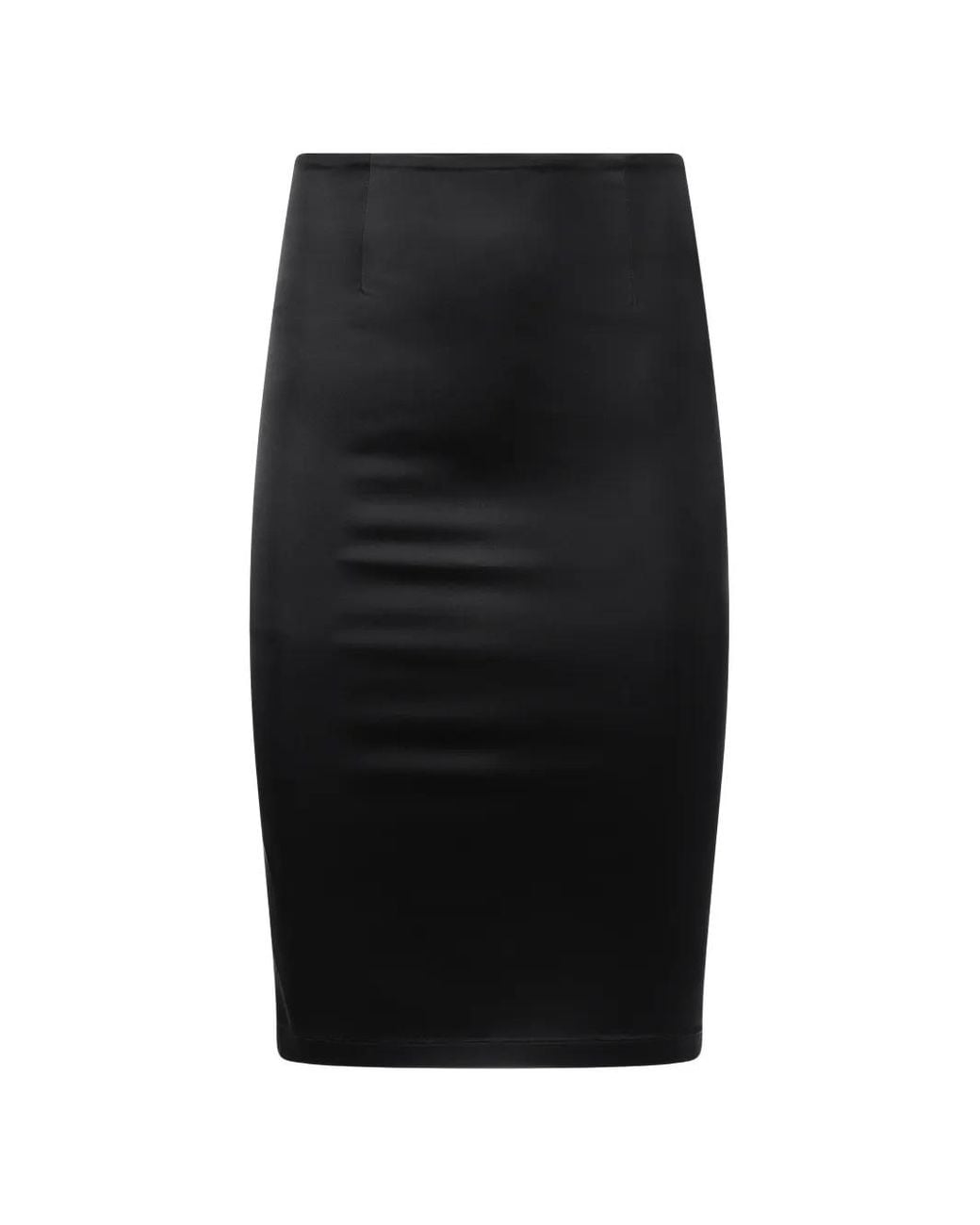 Mia Peculiar Black Stretch Midi Skirt
