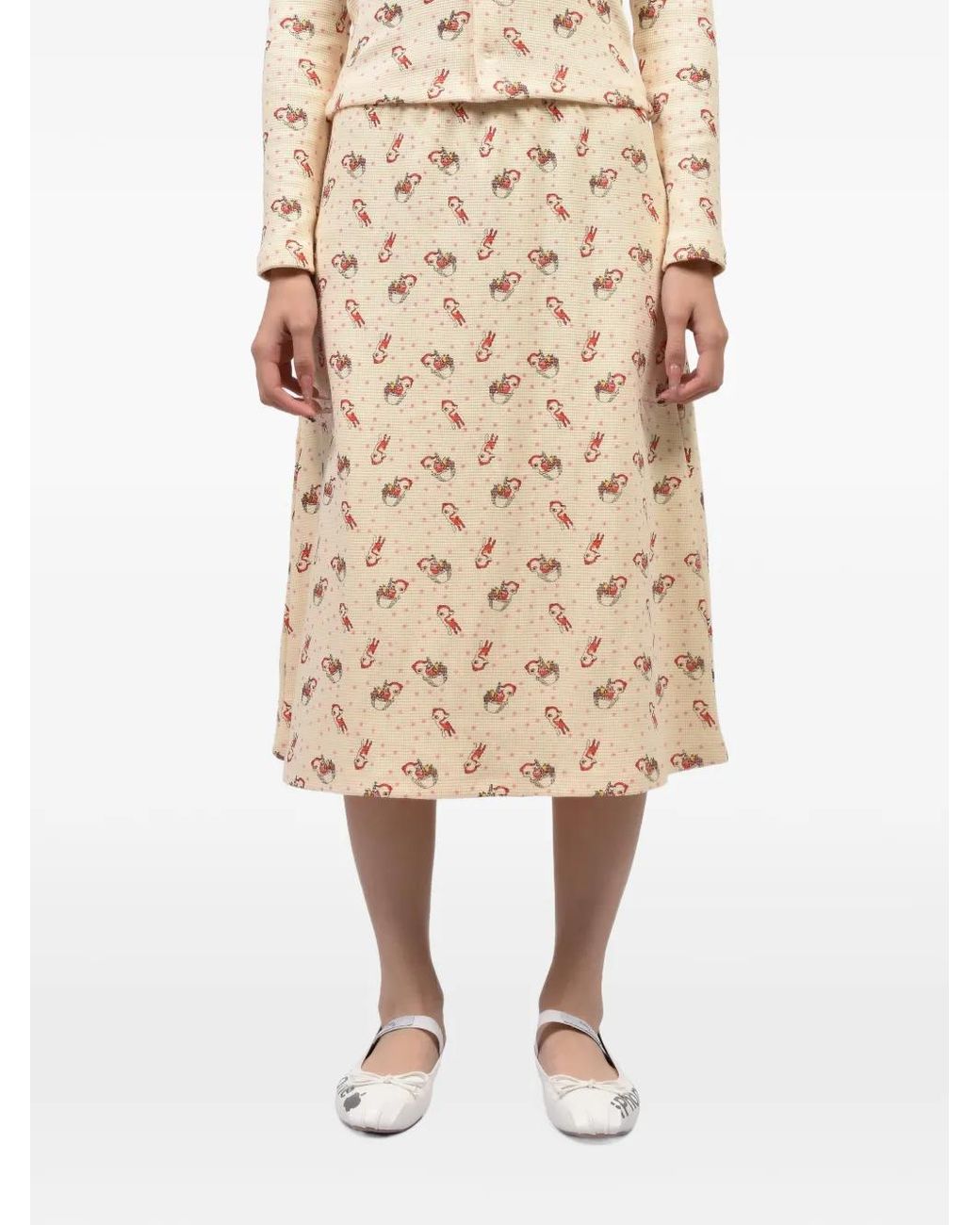 Ashley Williams Deer Midi-Rok in het Natural