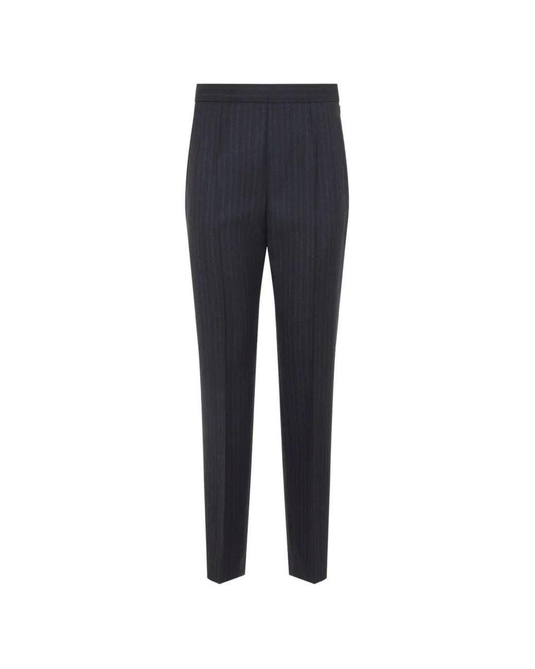 Jil Sander Black Wool Pinstripe Trousers
