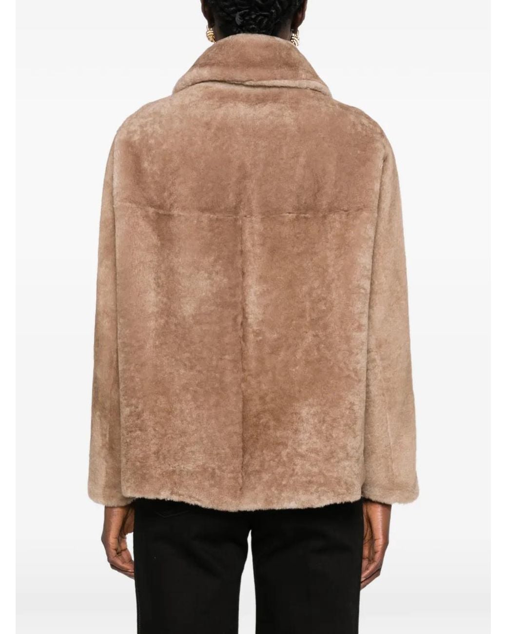 FURLING BY GIANI Brown Allison Shearling Jacket