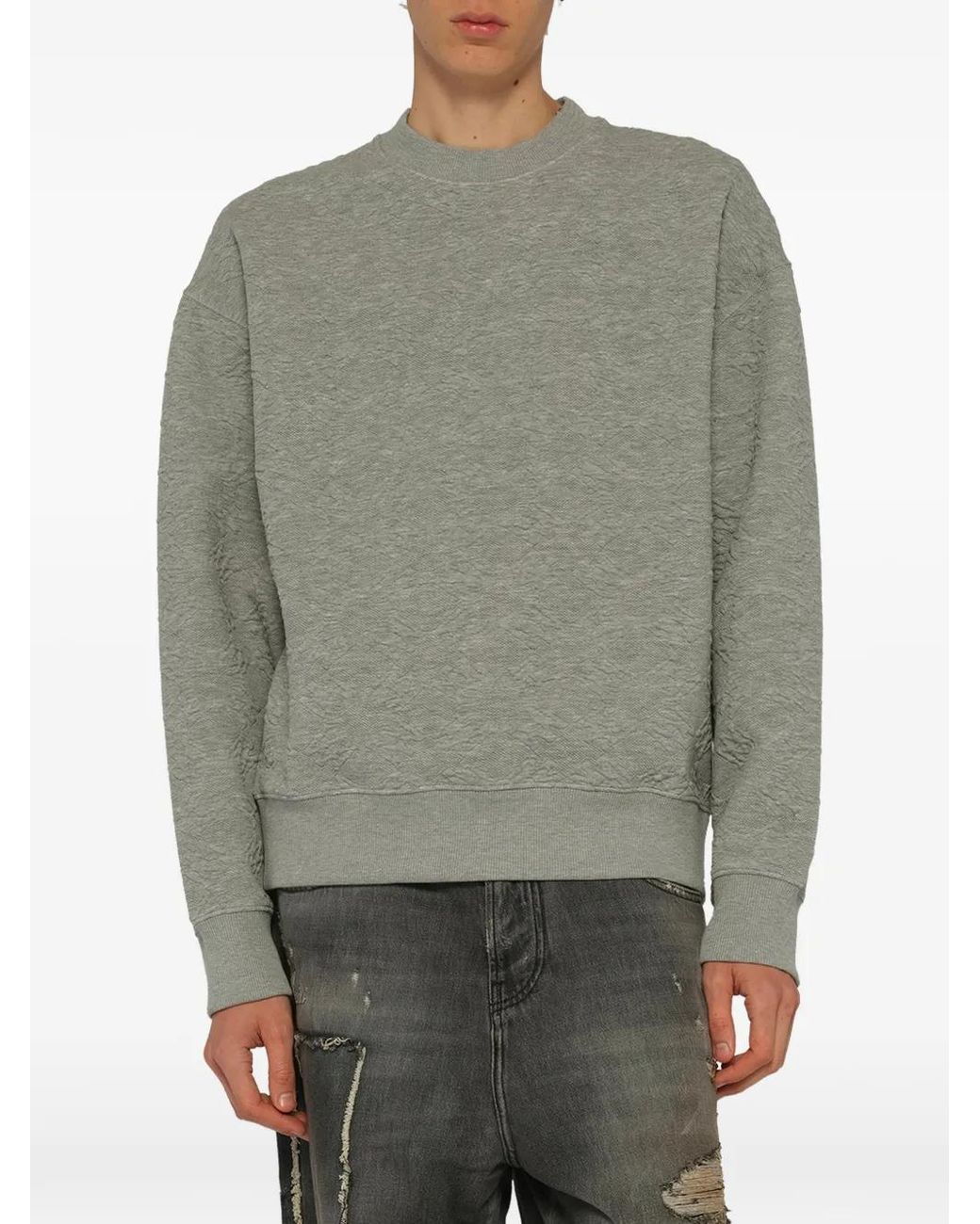 Amiri Gray Ma Quad Oversized Sweater for men