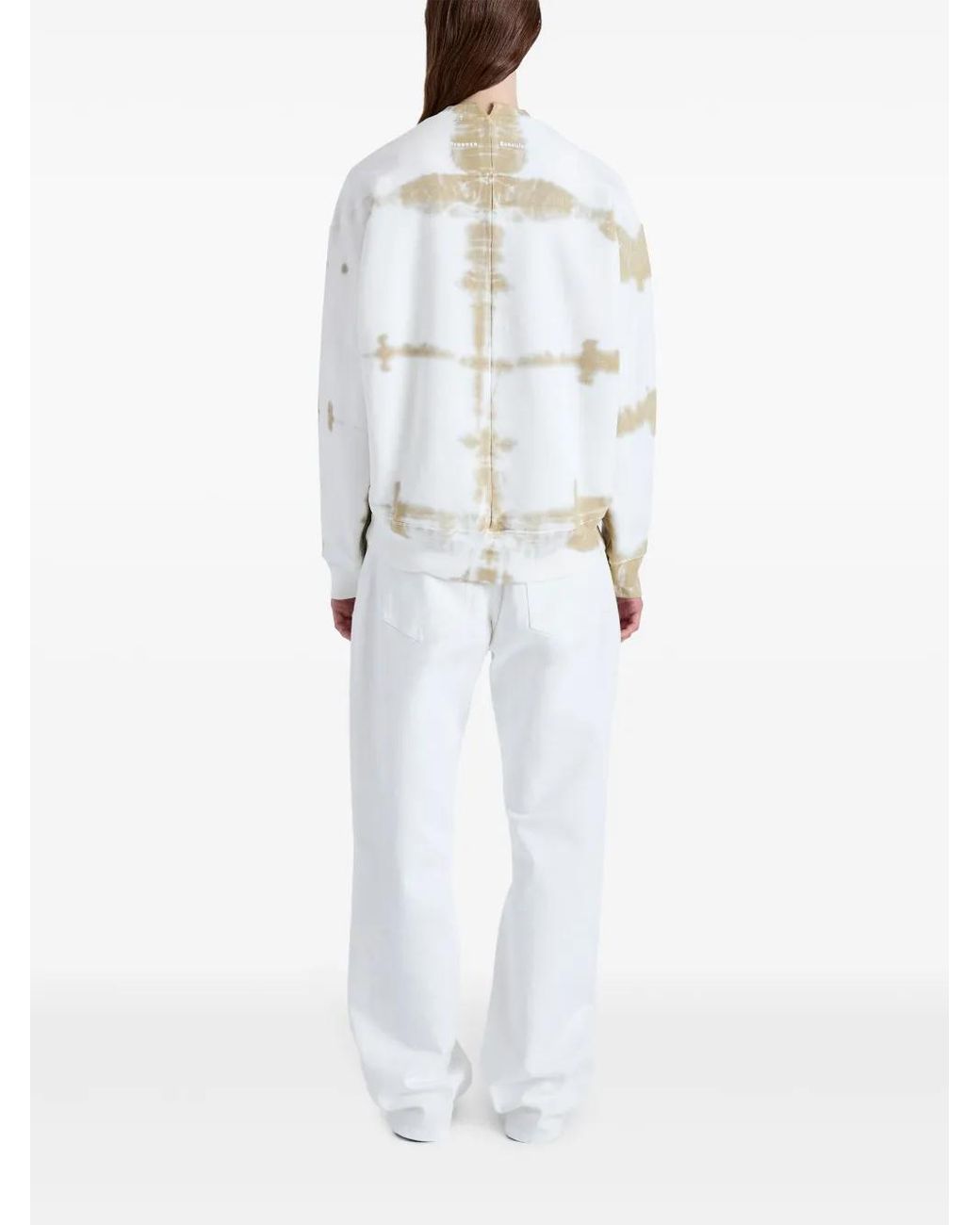 Proenza Schouler White Tie-Dye Print Cotton Sweatshirt