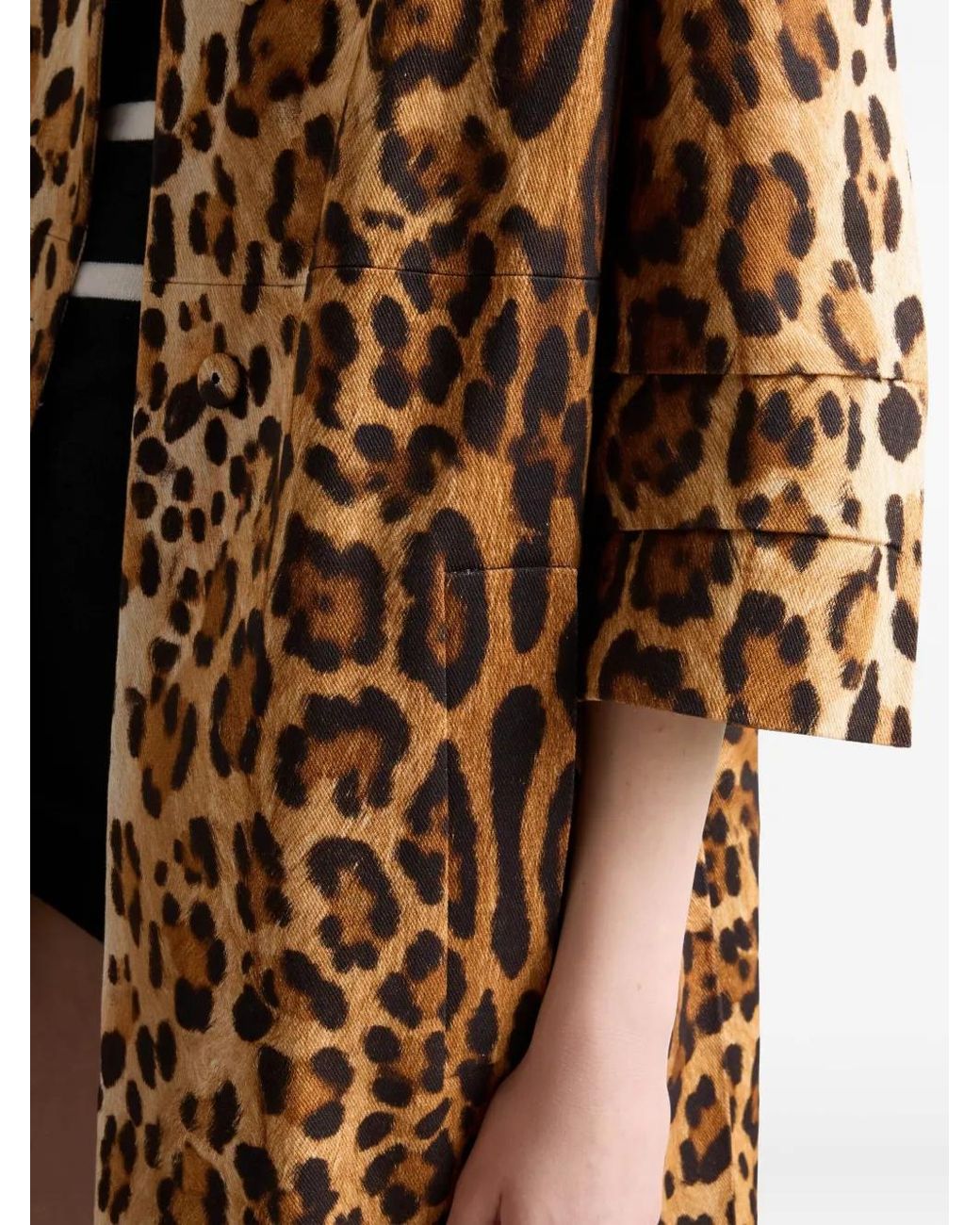 Prada Brown Leo Printed Coat