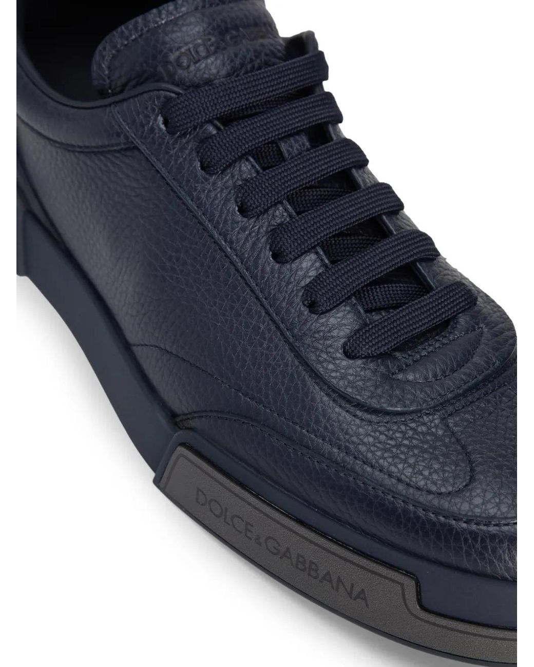 Dolce & Gabbana Blue Calfskin Portofino Yacht Sneakers for men