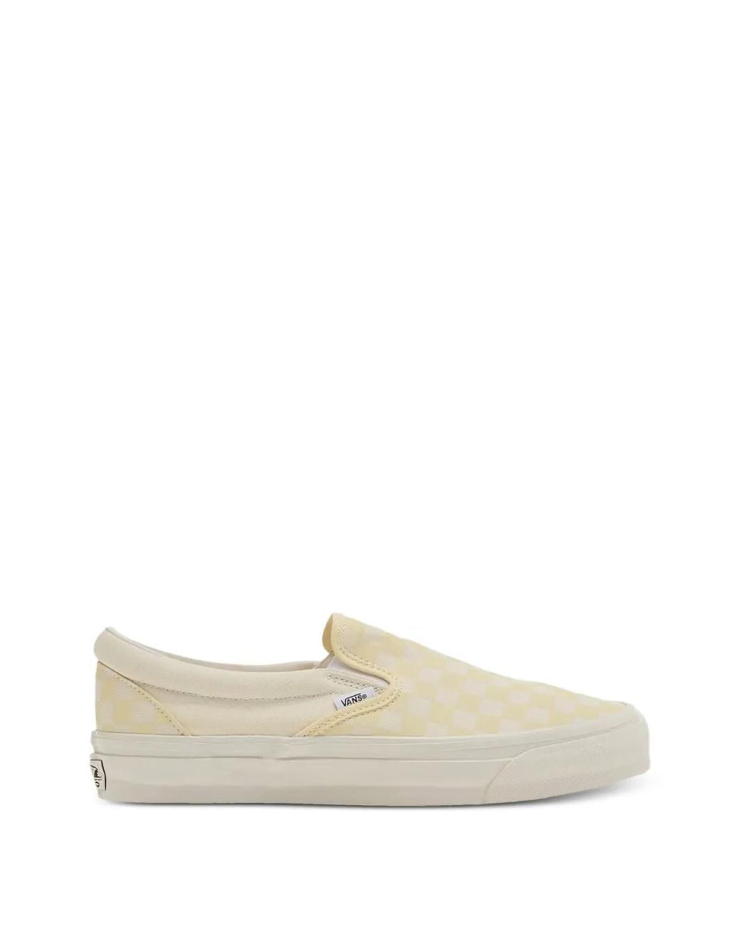 Vans White Checkered Slip On Loafers