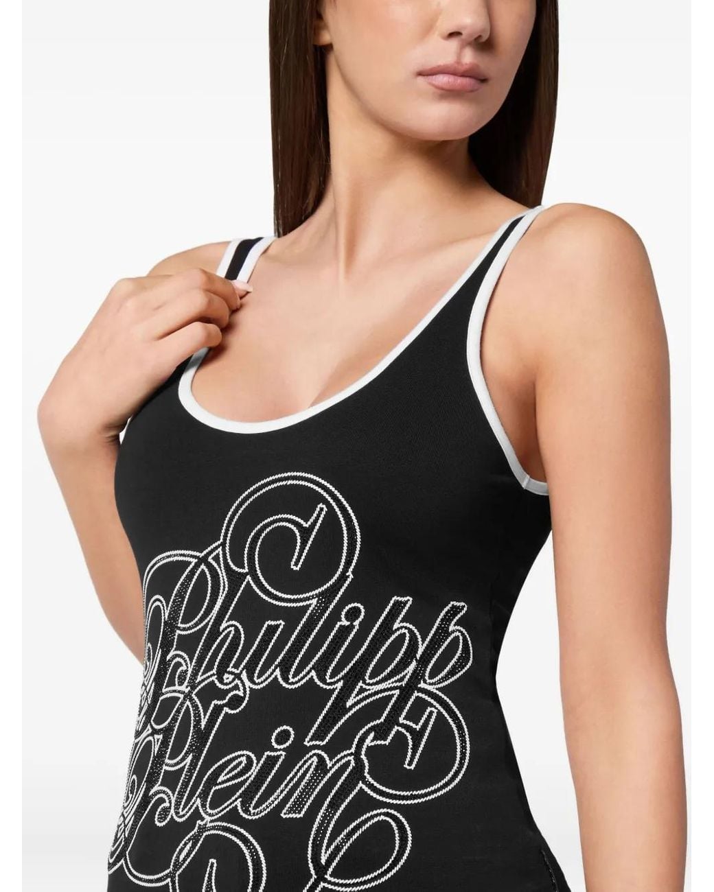 Philipp Plein Black Signature Tank Top