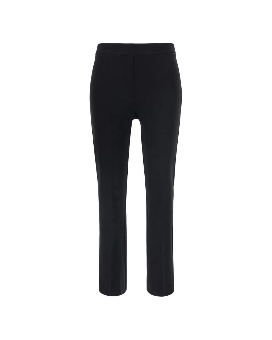 Jucca Black Pressed-Crease Elasticated-Waist Trousers