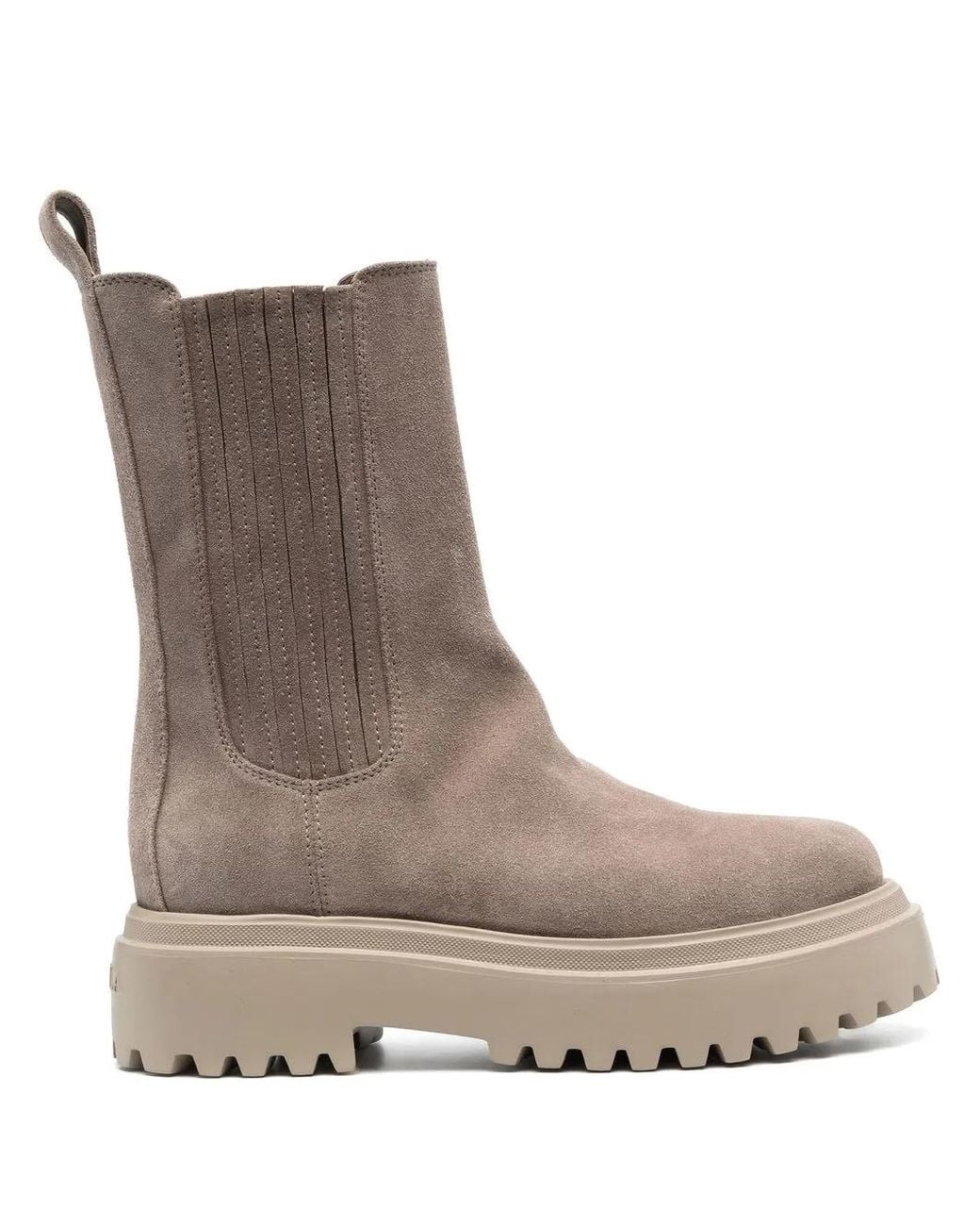 Le Silla Brown 55Mm Slip-On Suede Boots