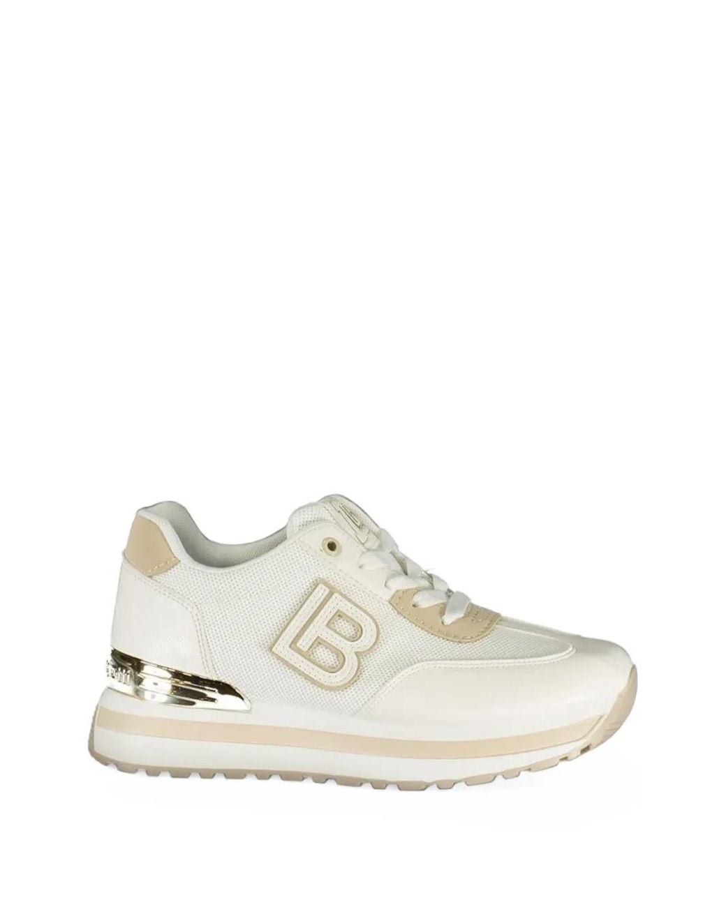 Laura Biagiotti White Logo-Plaque Sneakers
