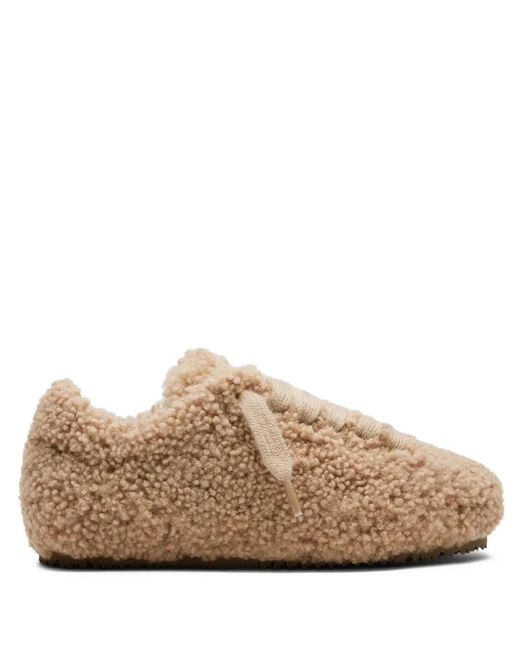 Axel Arigato Brown Tact Shearling-Effect Sneakers for men