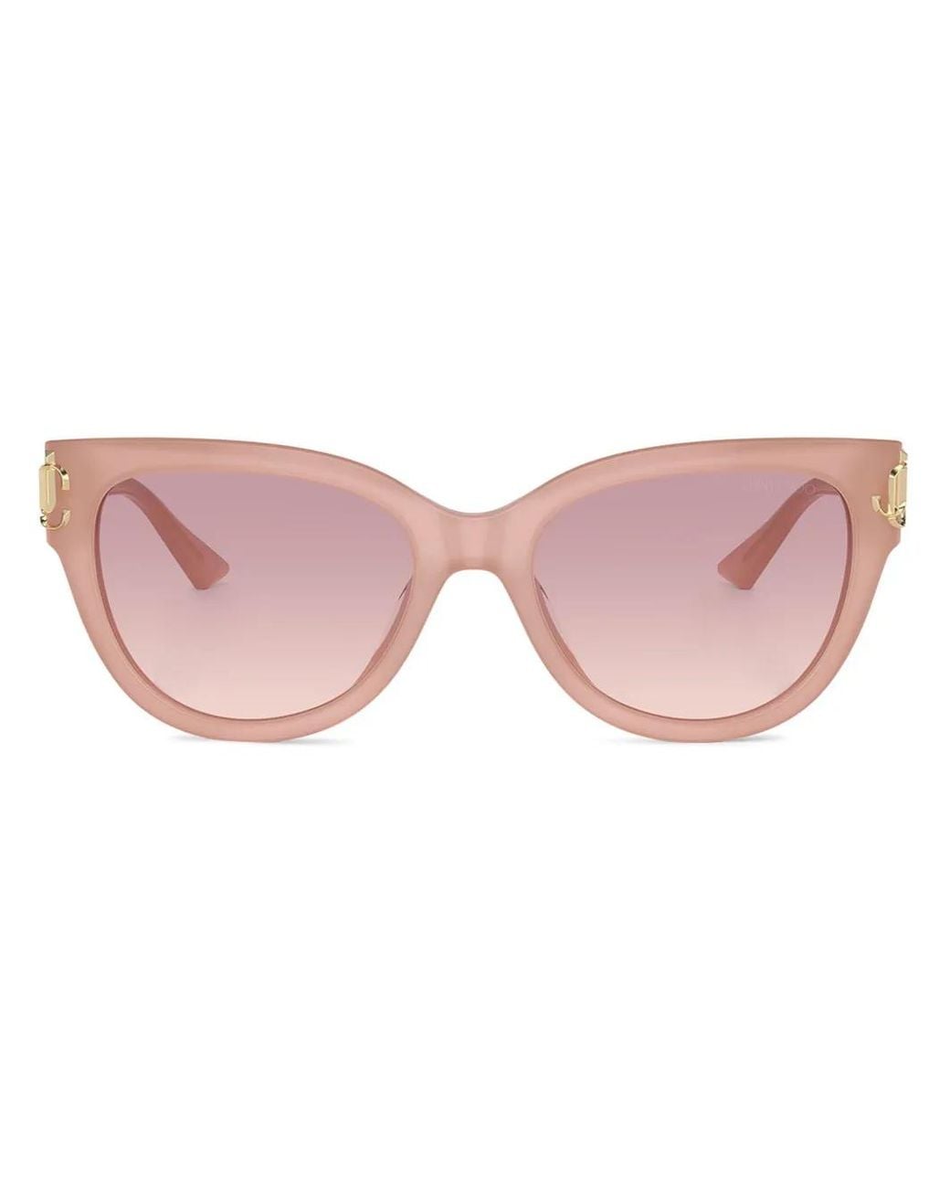 Jimmy Choo Pink Logo-Plaque Sunglasses