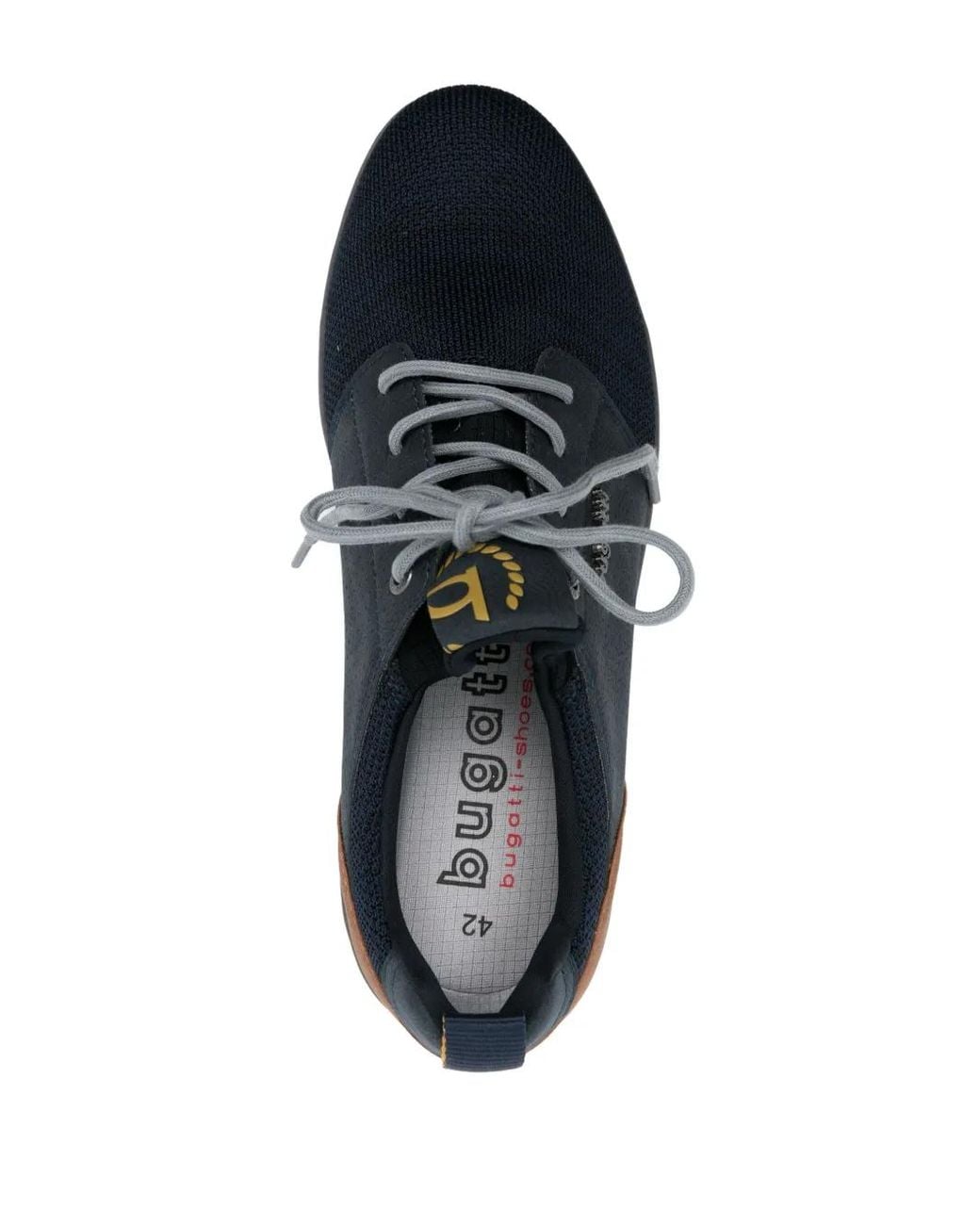 Bugatti Black Logo-Plaque Mesh Sneakers for men