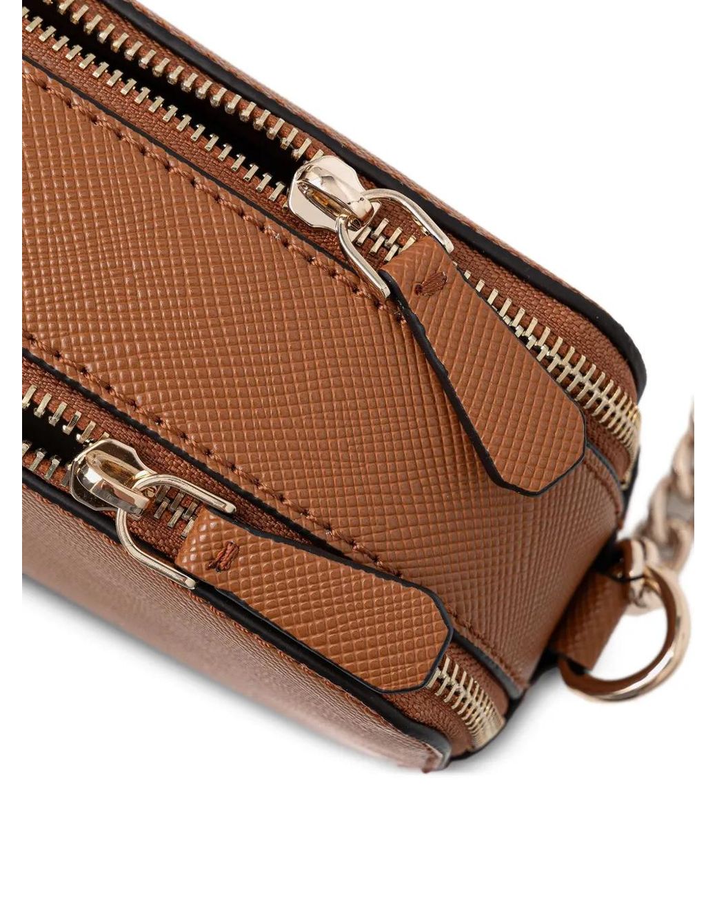 Guess Brown Mini Noelle Zip Cross Body Bag