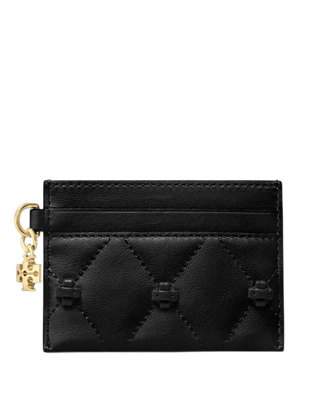 Tory Burch Black Bunny Knot Card Case