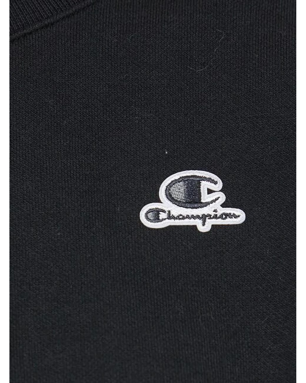 Champion Gray Logo-Patch Sweater