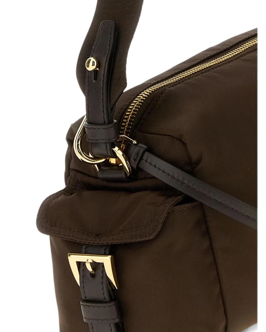 Prada Brown Explore Small Re-Nylon And Leather Shoulder Bag