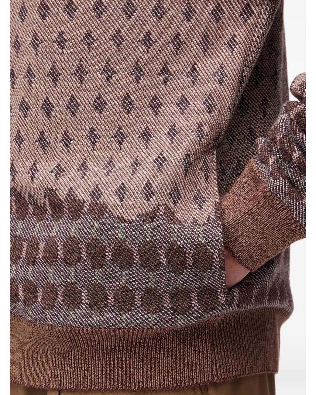 RETORI Brown V-Neck Cardigan for men