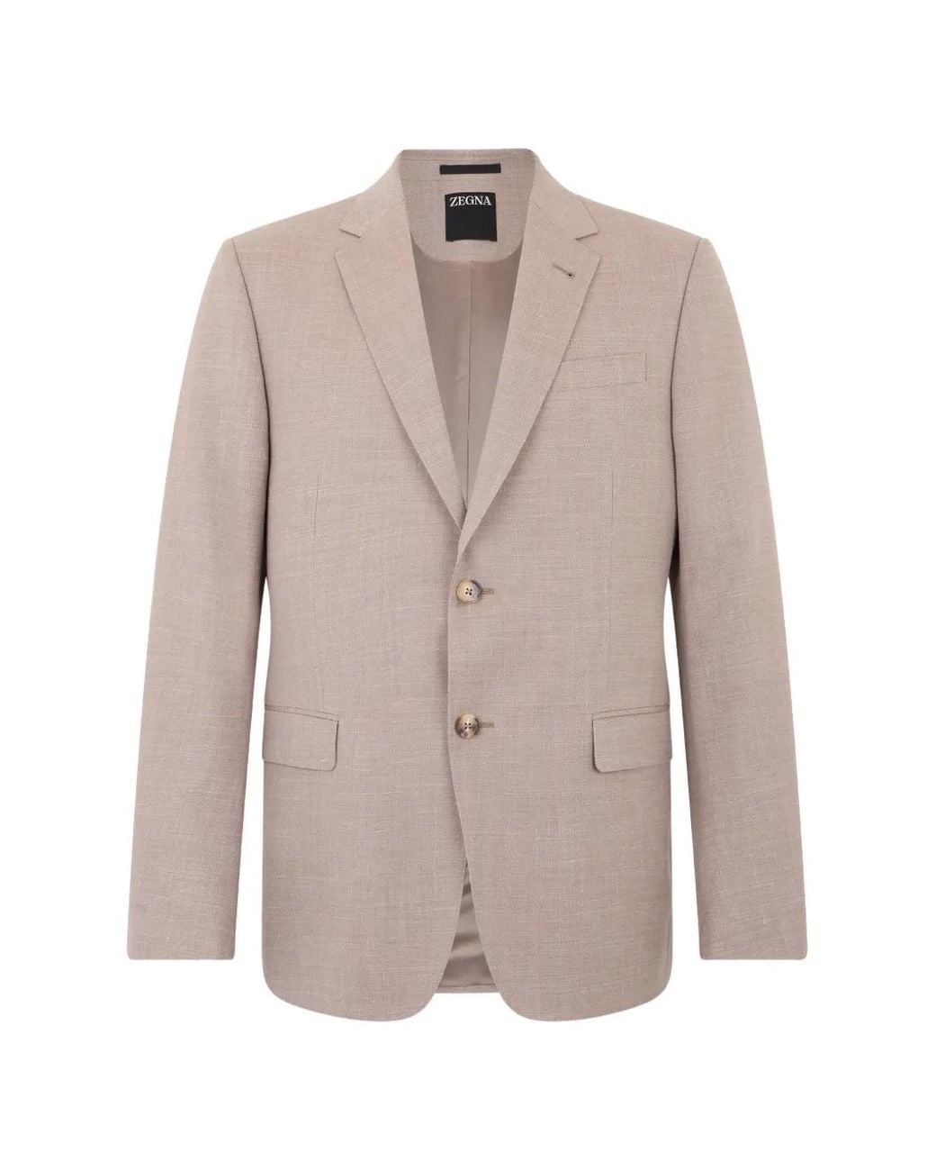 Zegna Natural Single-Breasted Blazer for men