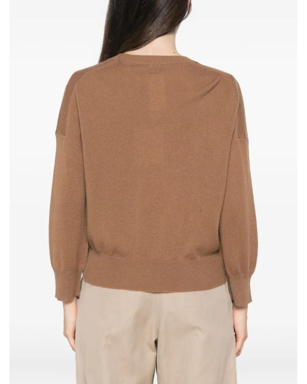 Marella Brown Mseditore Pullover Mit V-Ausschnitt