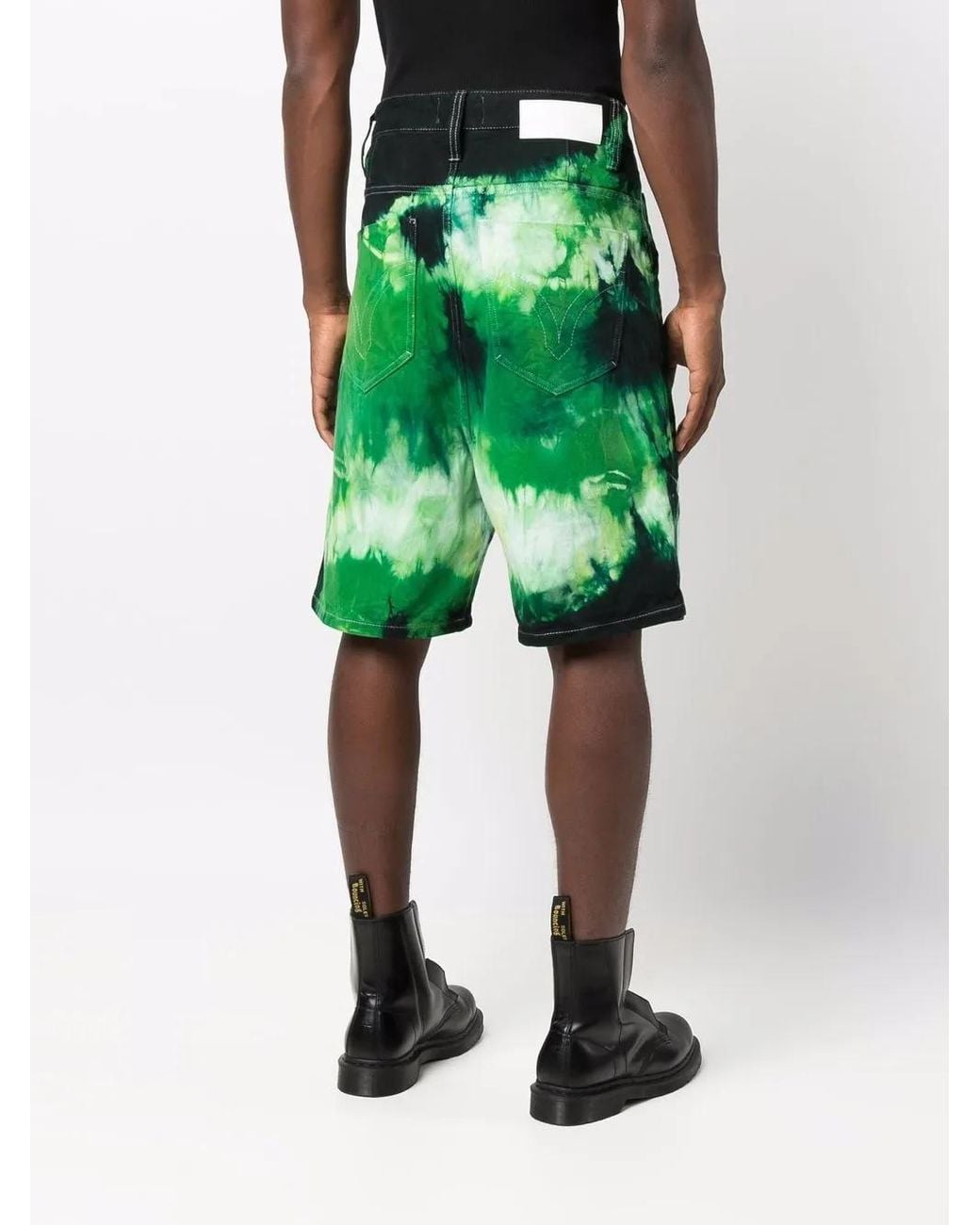AMI Green Ami Paris Alex Fit Tie-dye Shorts