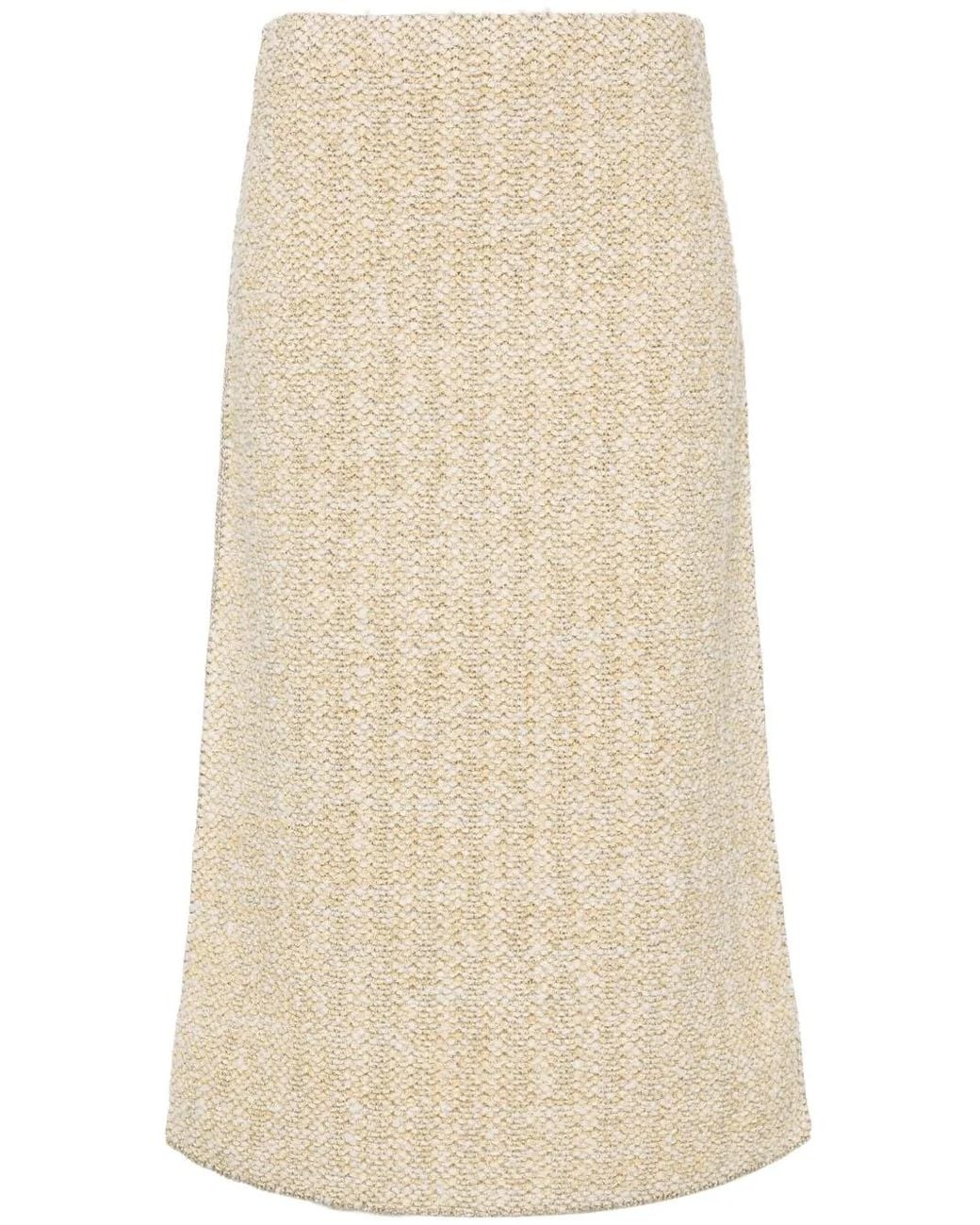 Fabiana Filippi Natural Tweed Pencil Skirt