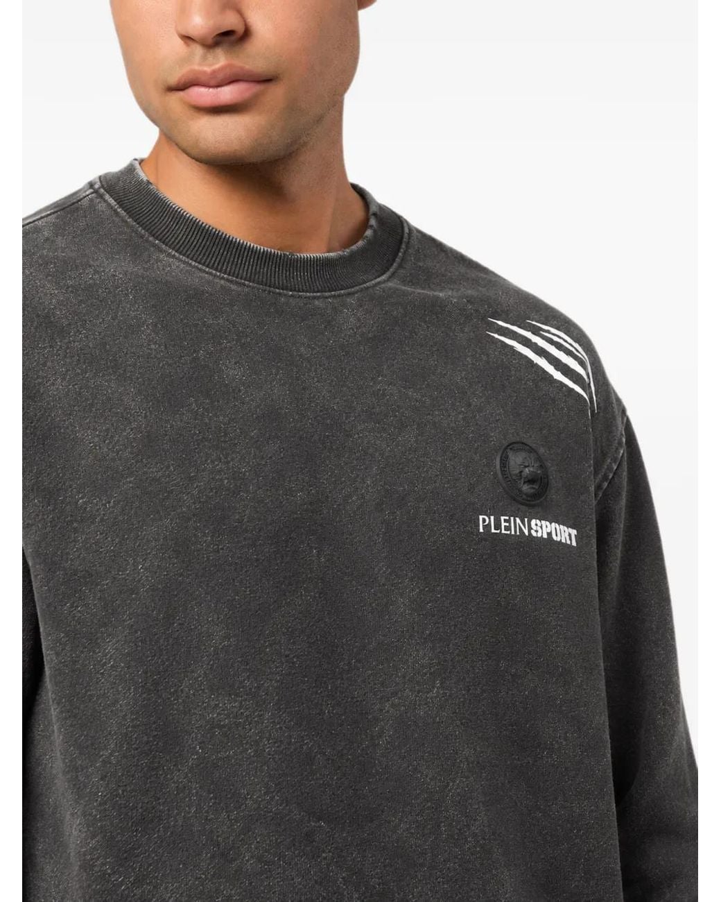 Philipp Plein Gray Washed Fleece Sweatshirt for men