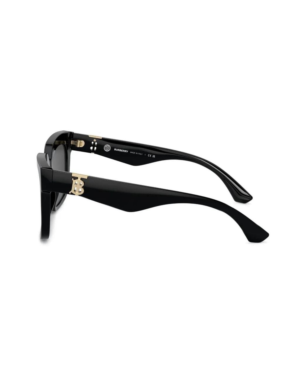 Burberry Black Logo-Plaque Square-Frame Sunglasses