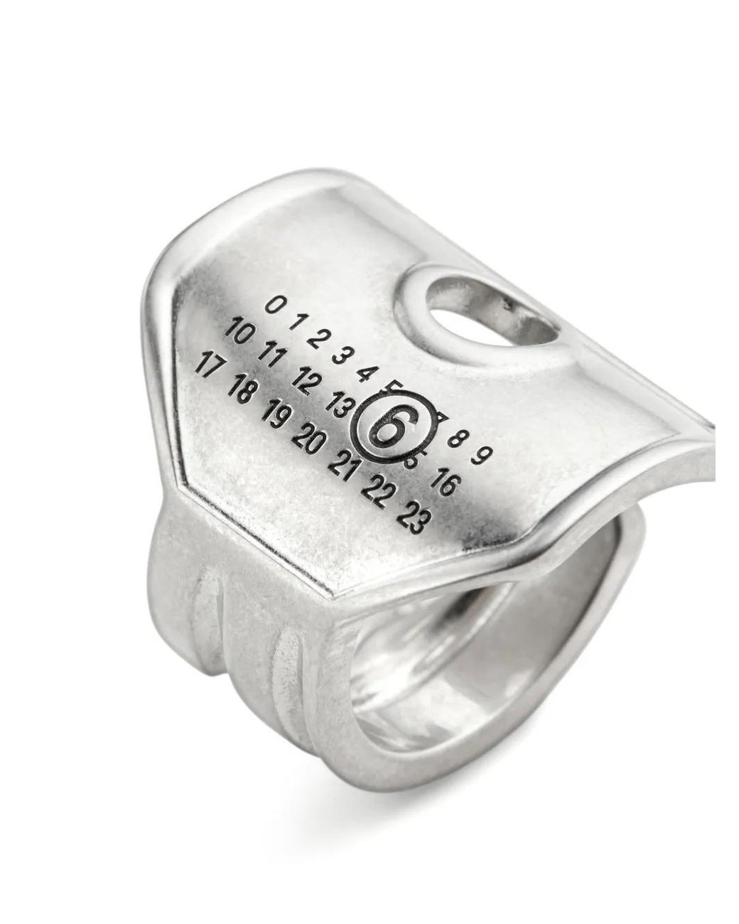 MM6 by Maison Margiela Gray Key-Motif Open Ring