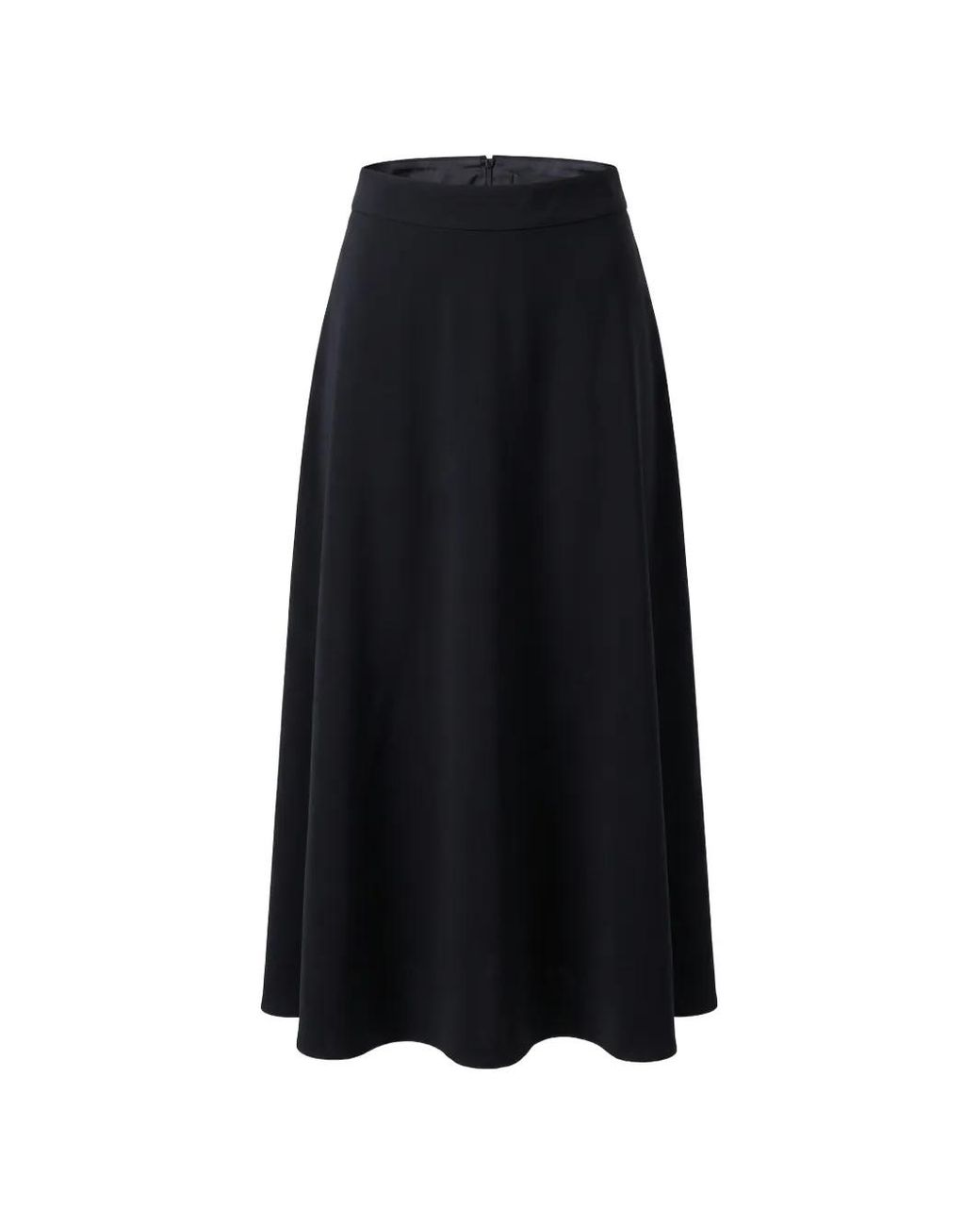 Valentino Garavani Black Zip-Up Maxi Skirt