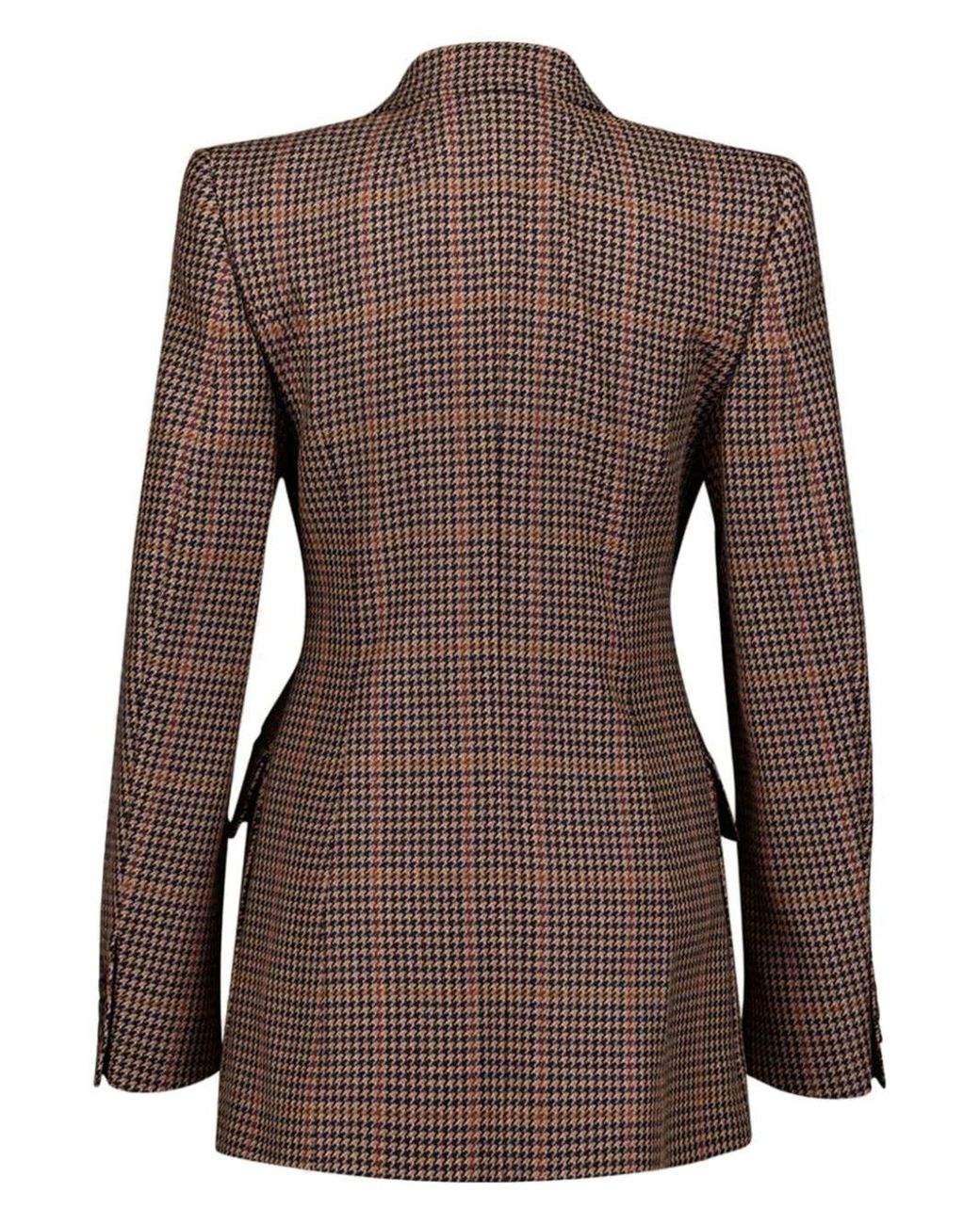 Balenciaga - Hourglass houndstooth virgin wool blazer Balenciaga