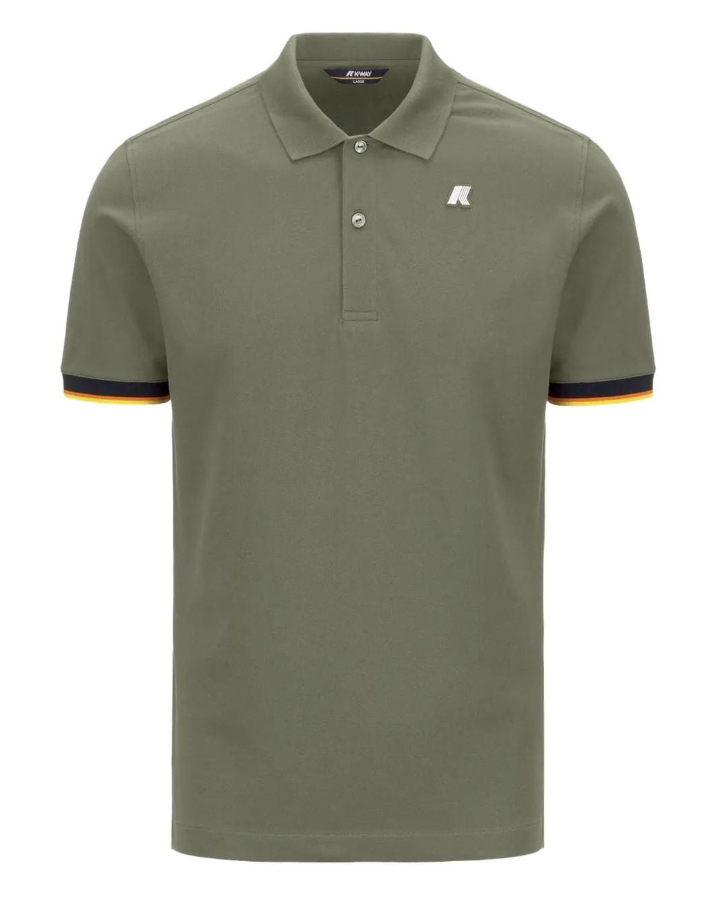 K-Way Green Logo Polo Shirt for men