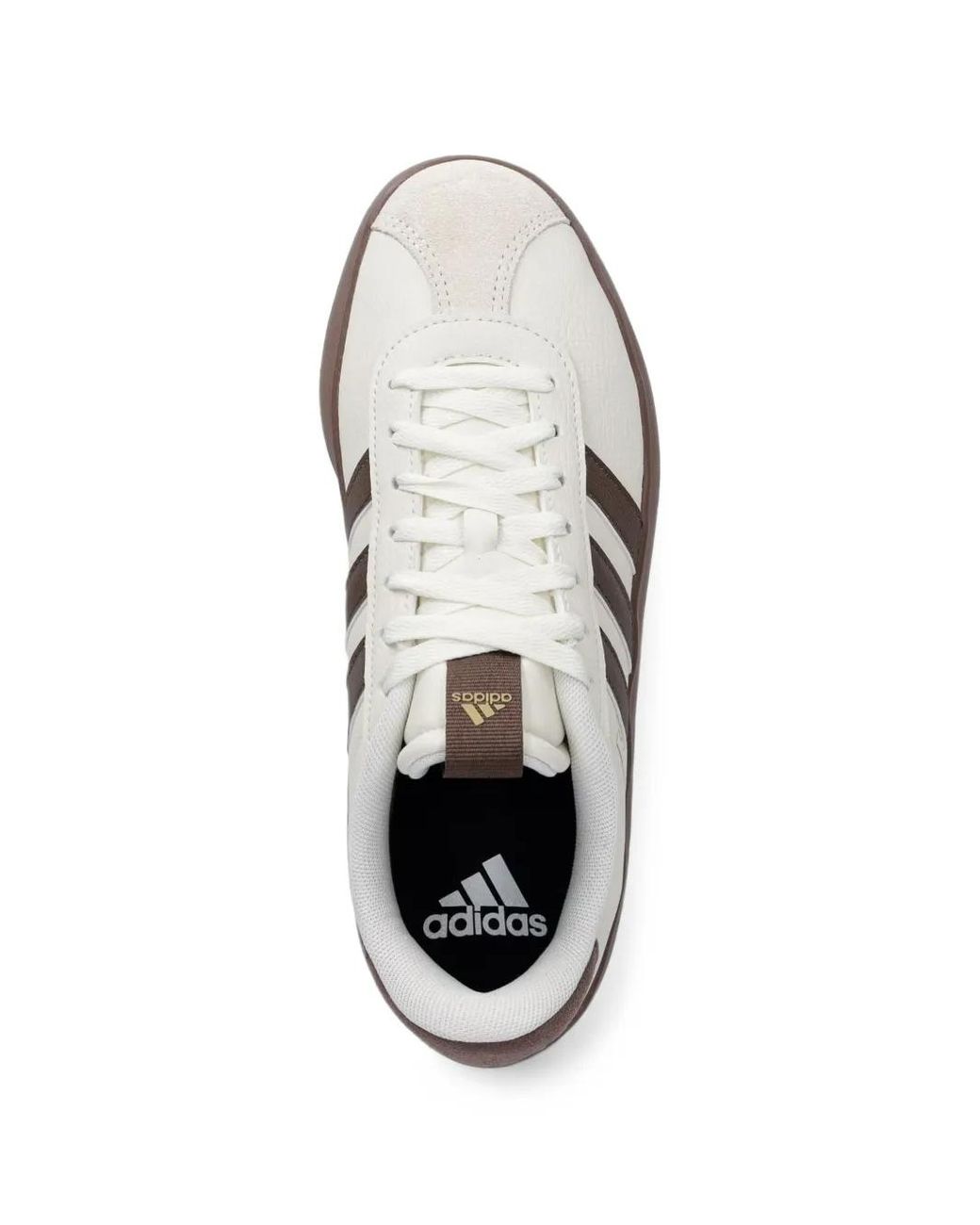 Adidas White Vl Court 3.0 Three-Stripe Panelled Sneakers