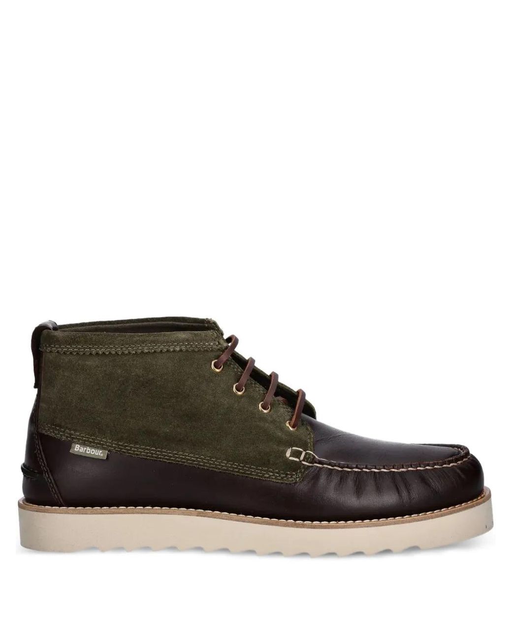 Barbour Brown Suede Panelled Boots for men