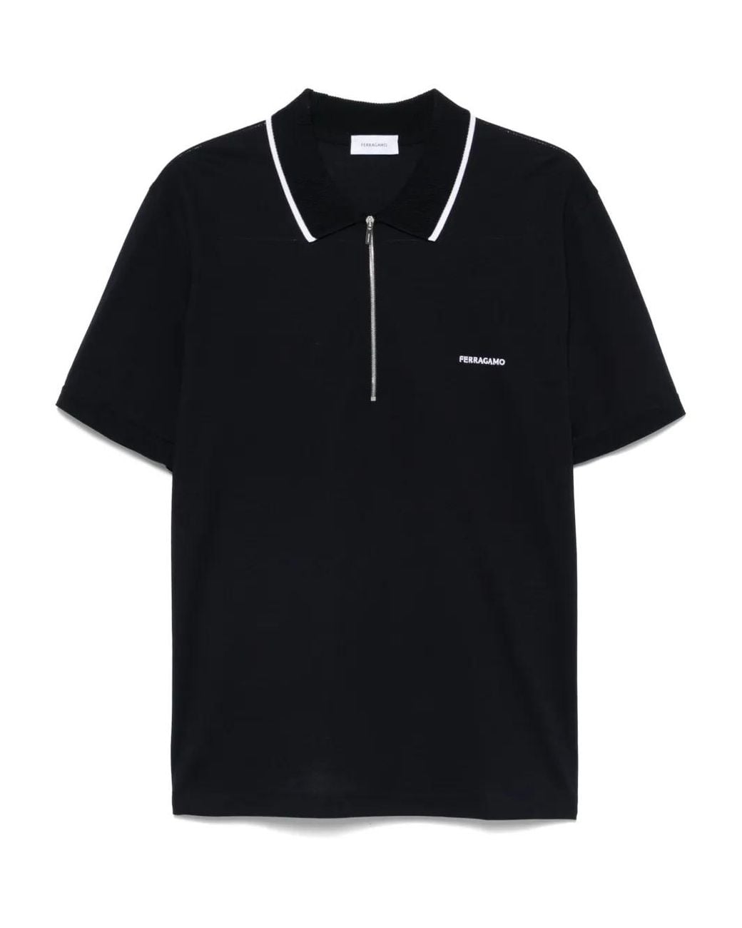 Ferragamo Black Polo Shirts for men