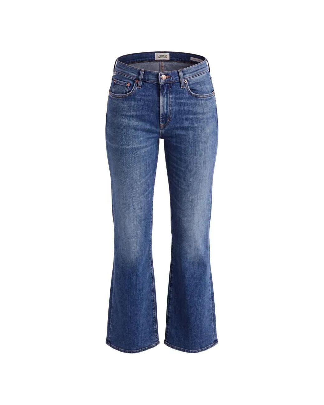 Citizens of Humanity Blue Lilah Faded-Effect Bootcut Jeans