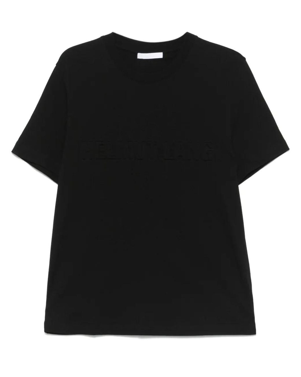 Helmut Lang Black Logo-Embossed T-Shirt for men
