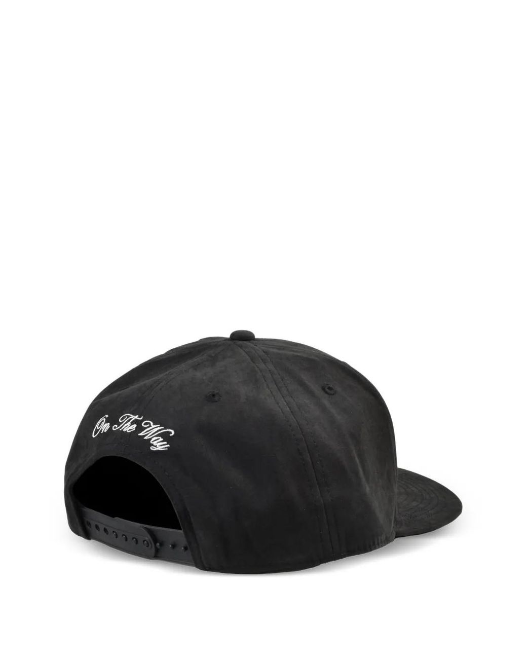 CEDARWOOD Black Logo-Embroidered Snapback Baseball Hat for men