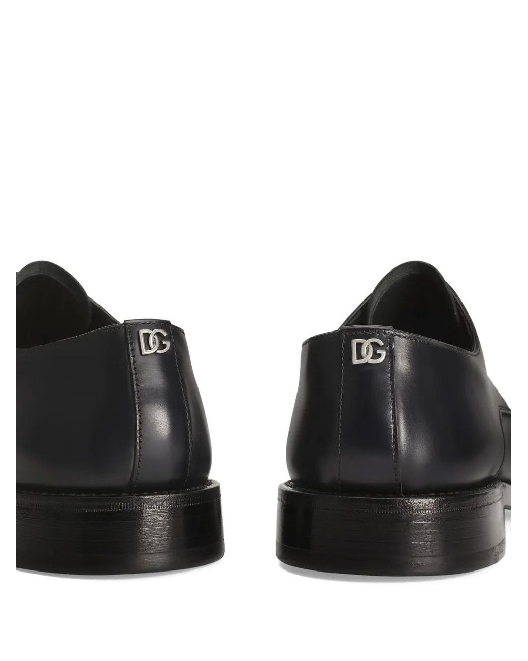Dolce & Gabbana Black Brushed Derby Shoes for men