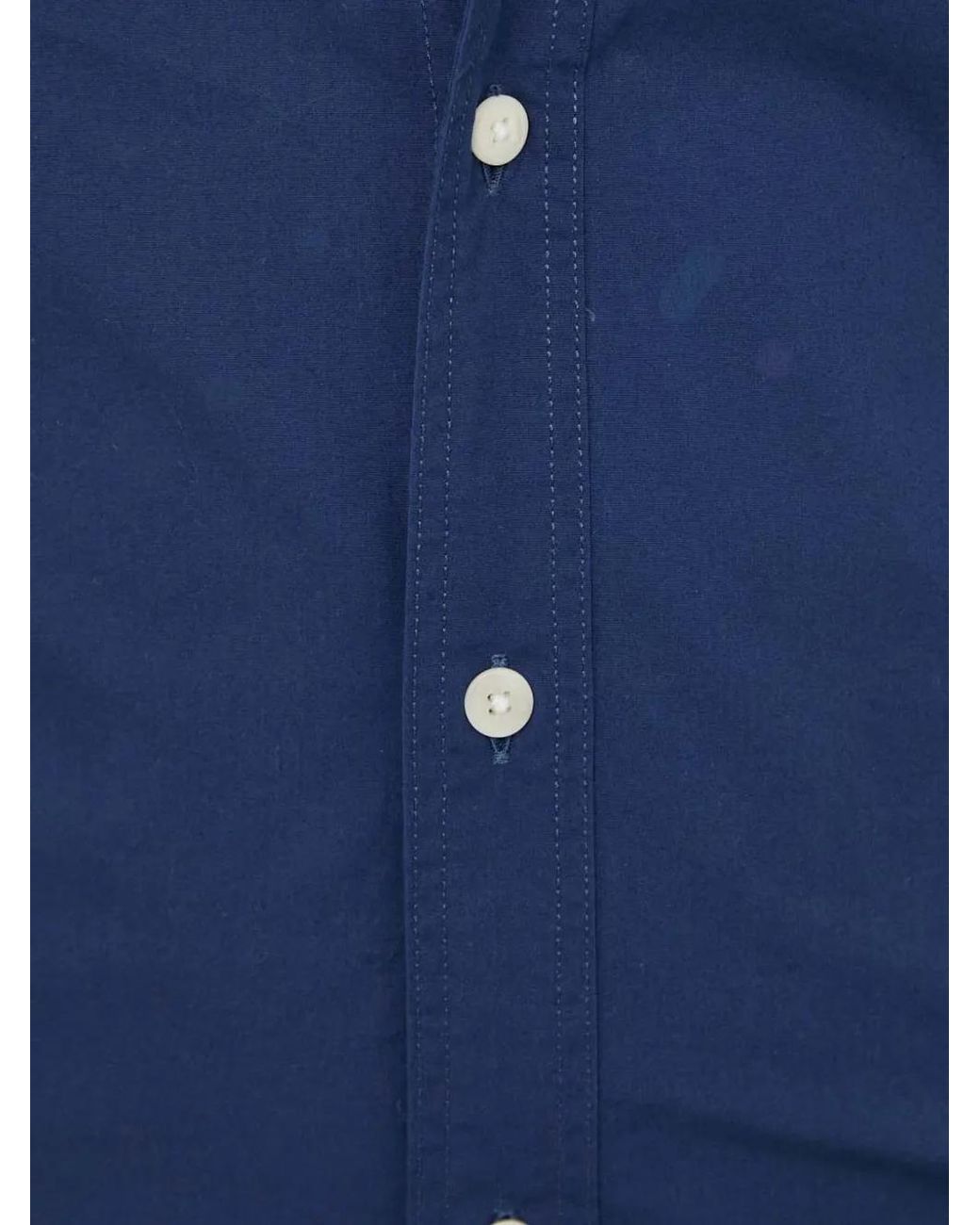 Levi's Blue Battery Housemark Long-Sleeve Button Shirt for men