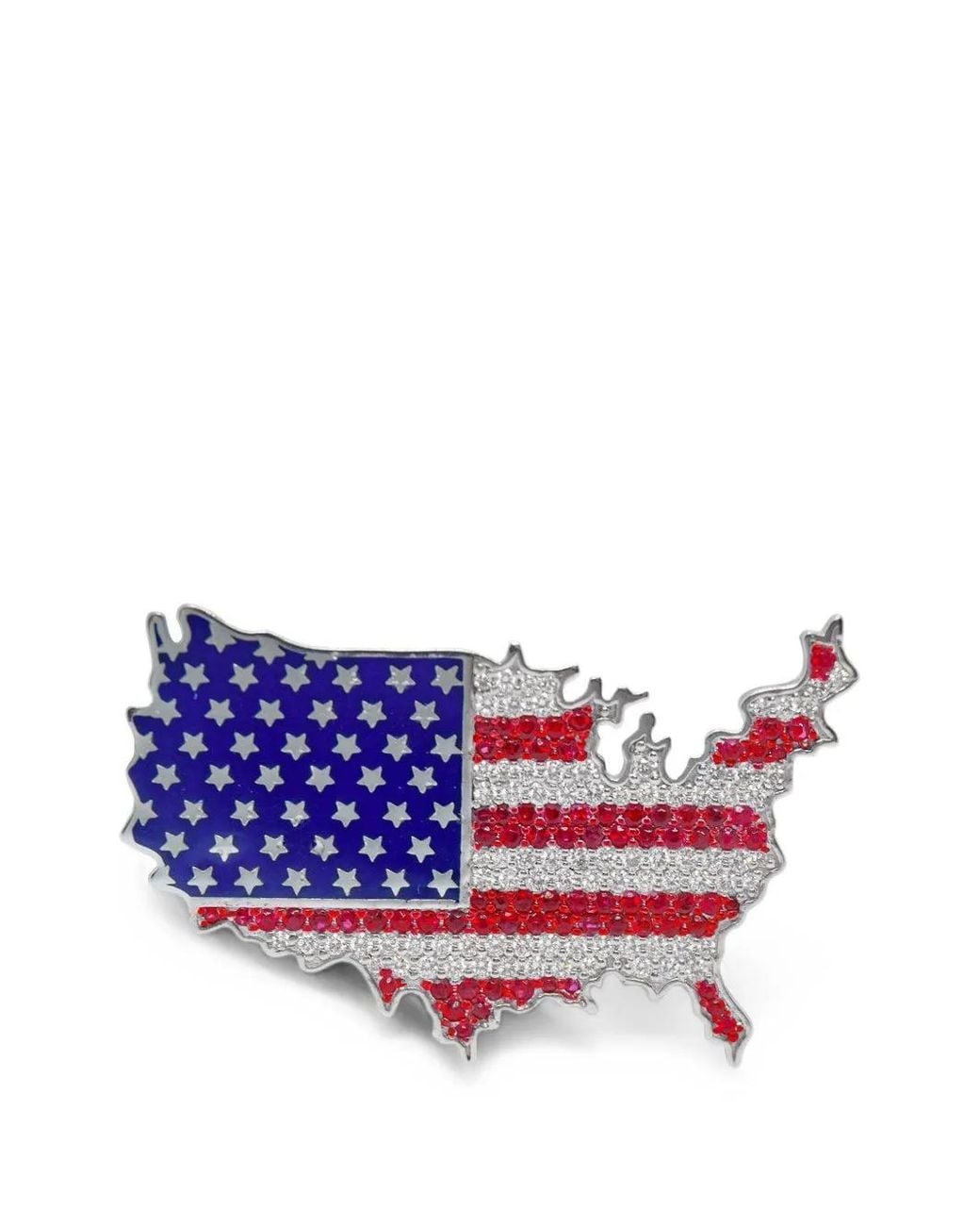 Ashna Mehta Blue Ruby And Diamond Usa Flag Bag Charm